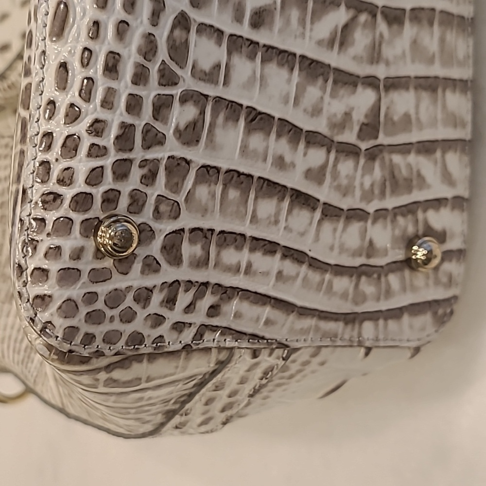 Brahmin White and Brown Shoulder Bag - Picture 5 of 7